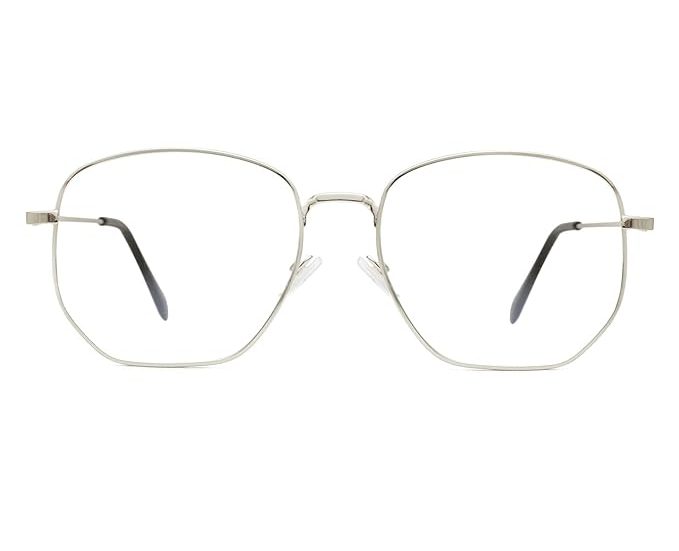 Full Rim Geometric Metal Oversize Frame