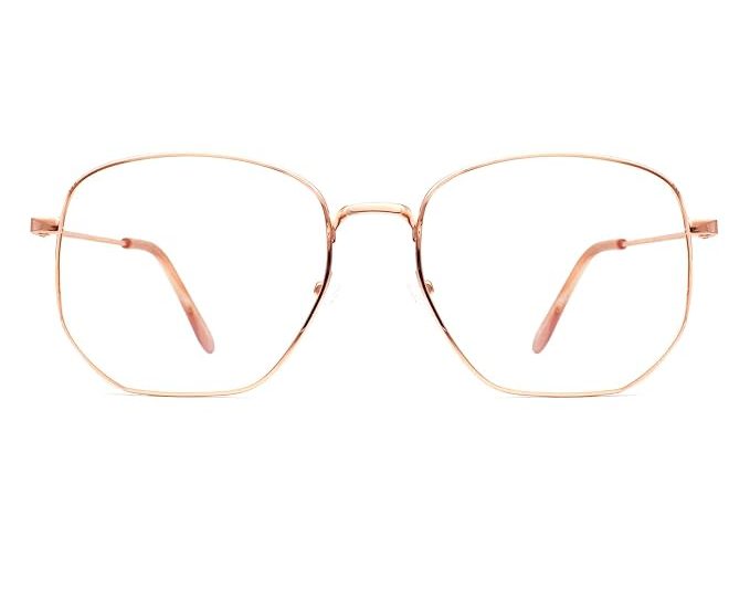 Full Rim Geometric Metal Oversize Frame