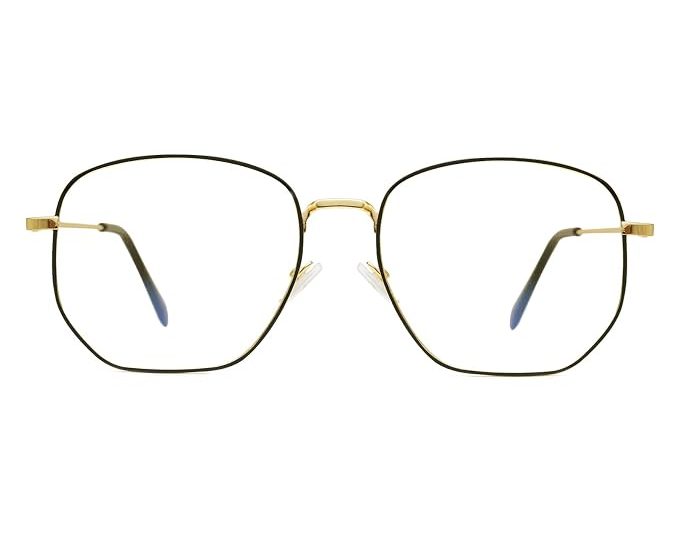 Full Rim Geometric Metal Oversize Frame